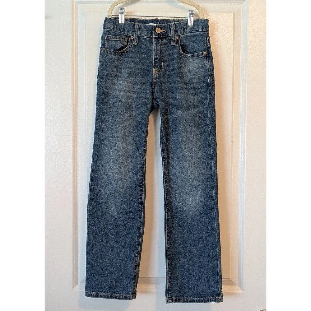 Old Navy Boys Size 10 Straight Built In Tough Flex Adjustable Waist Jeans